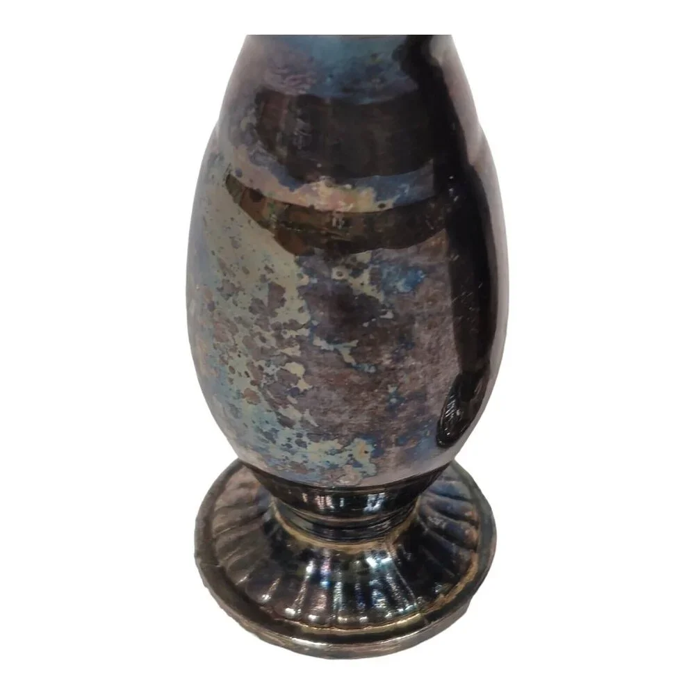 Vintage Oneida Salt & Pepper Shakers Ornate Retro Silver Plated Kitchen decor - Picture 14 of 16